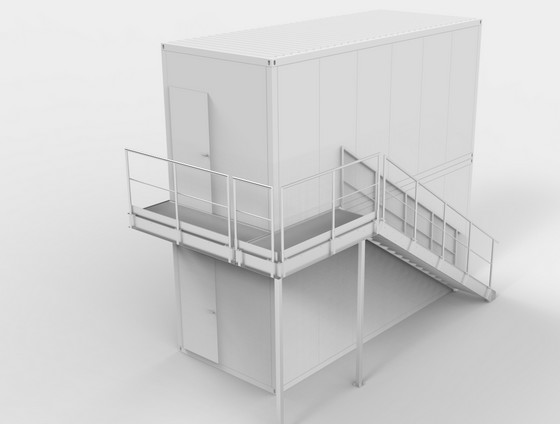 Treppe und Zwischengeschoss