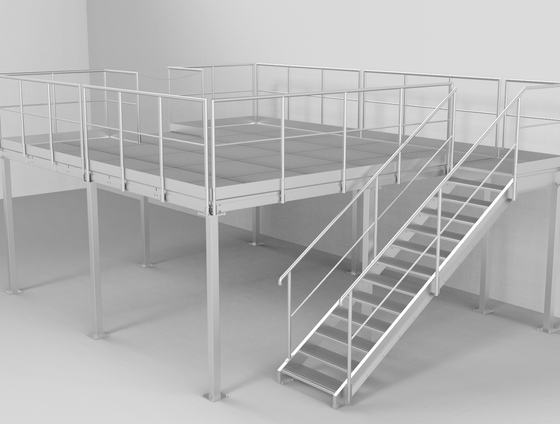 Treppe und Zwischengeschoss