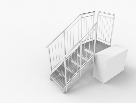 niedrige Treppe